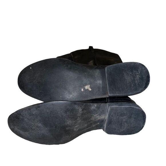 Cold water Creek black leather boots with rounded toes and low heel size 7.5 - Picture 7 of 11